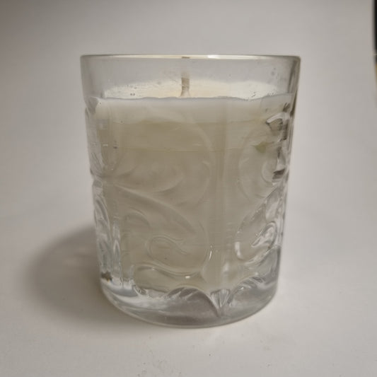 1019 Wachsfresser Glas XL Klar 8 cm Wachs Weiss