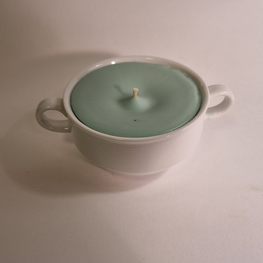 1008 Wachsfresser Keramikschale 10.5cm Wachs Lindengrün/Opac 1 Docht