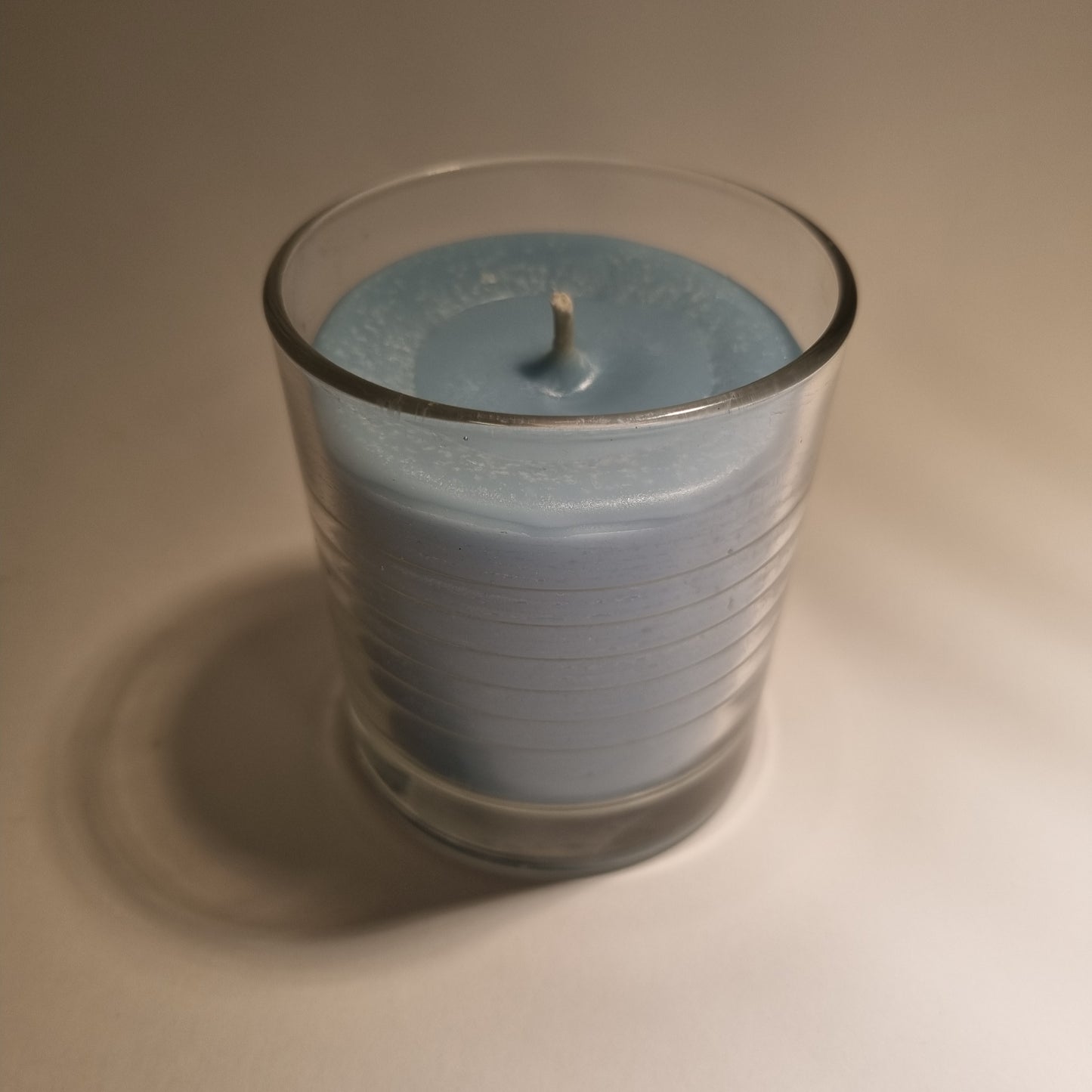 1018 Wachsfresser Glas klar  7.5 cm  Wachs  blau/opac