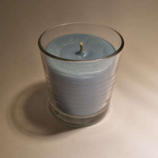 1018 Wachsfresser Glas klar  7.5 cm  Wachs  blau/opac