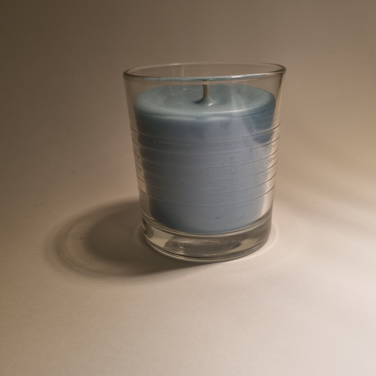 1018 Wachsfresser Glas klar  7.5 cm  Wachs  blau/opac