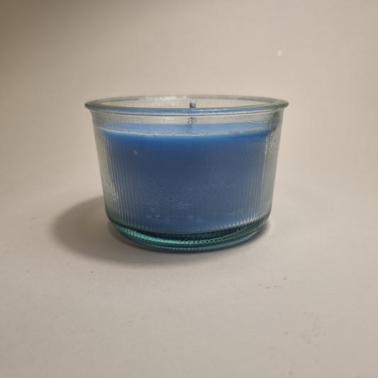 1007  Wachsfresser  Glas Optima  8.5 cm Wachs  Paraffin / Soja  Blau /Opac