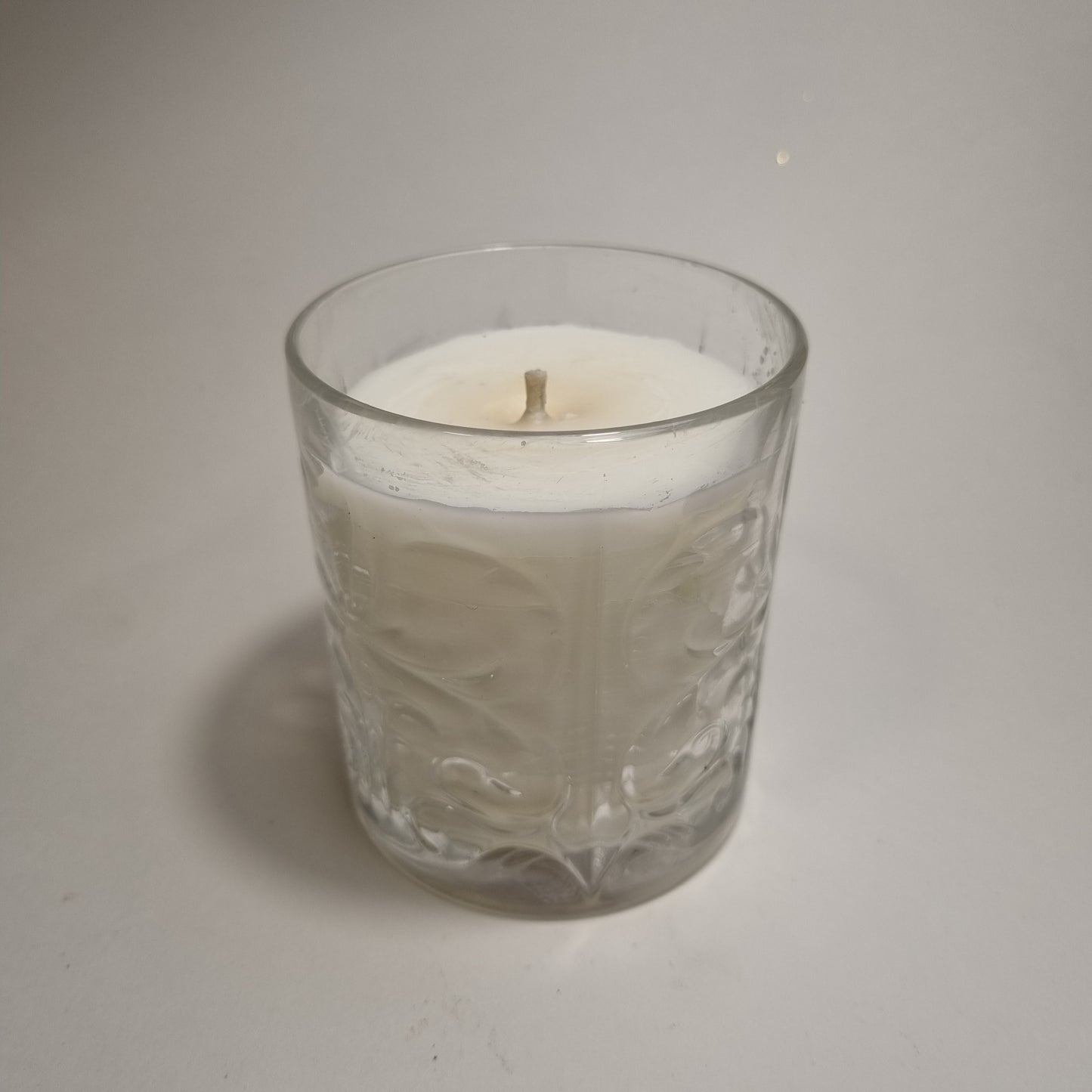 1019  Wachsfresser  Glas  XL  Klar  8 cm  Wachs Weiss