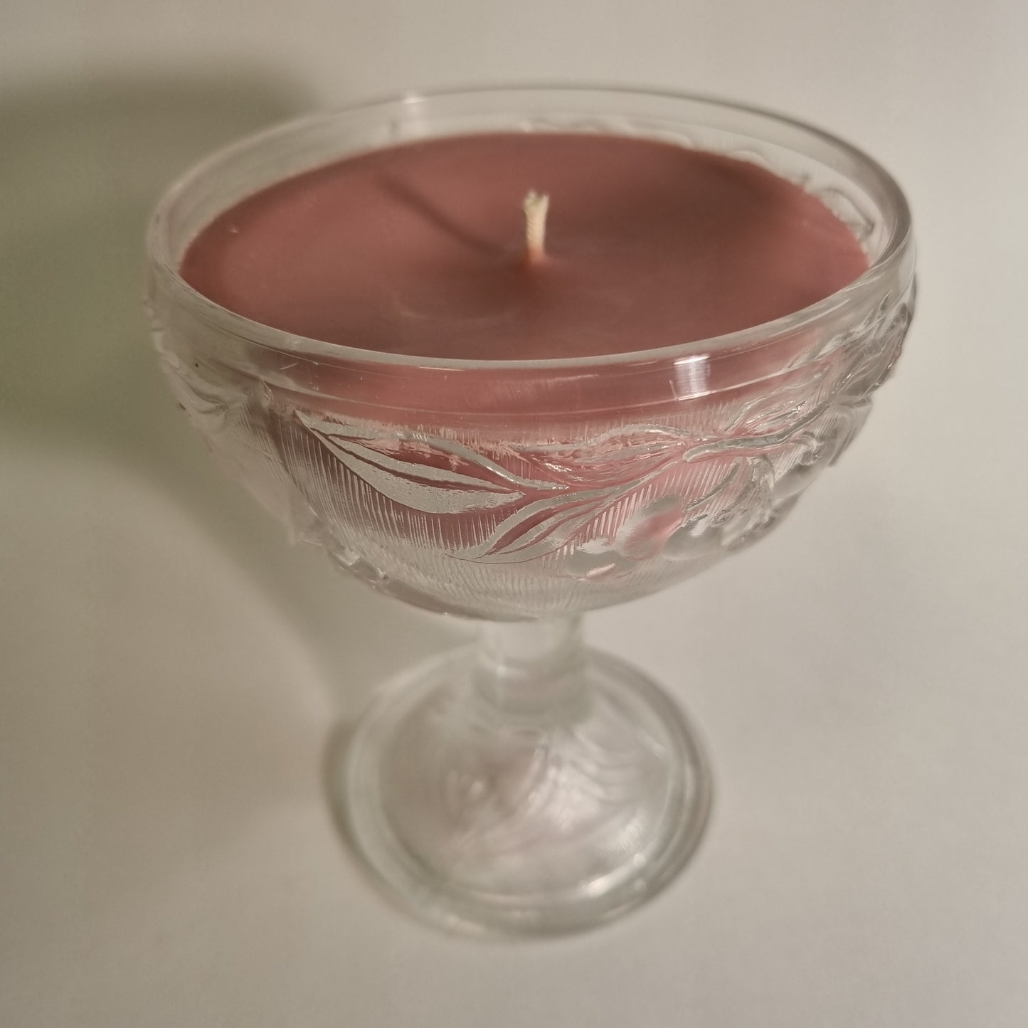 1034  Wachfresser  Glaskelch   10.5 cm  Wachs Pink/Opac