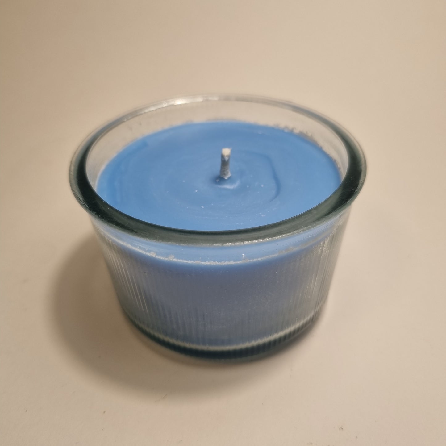 1007  Wachsfresser  Glas Optima  8.5 cm Wachs  Paraffin / Soja  Blau /Opac